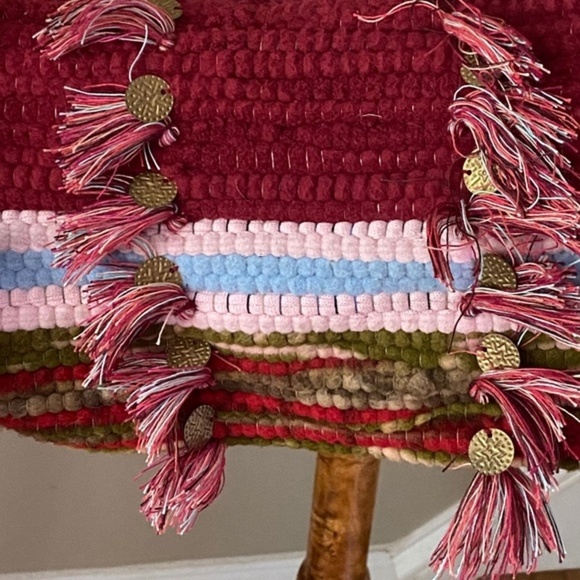 Anthropologie Ibban Tassel Embellished Clutch Crossbody - Picture 7 of 14
